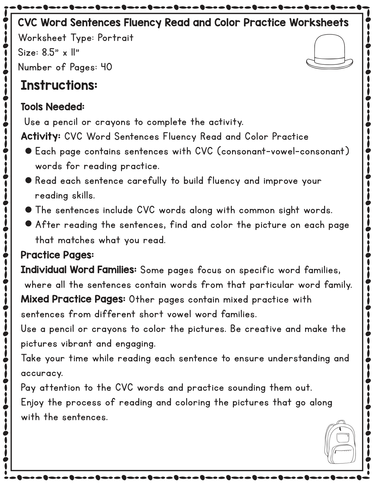 CVC Word Practice Preview